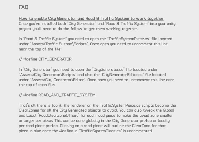 City Generator and Road & Traffic System Integration